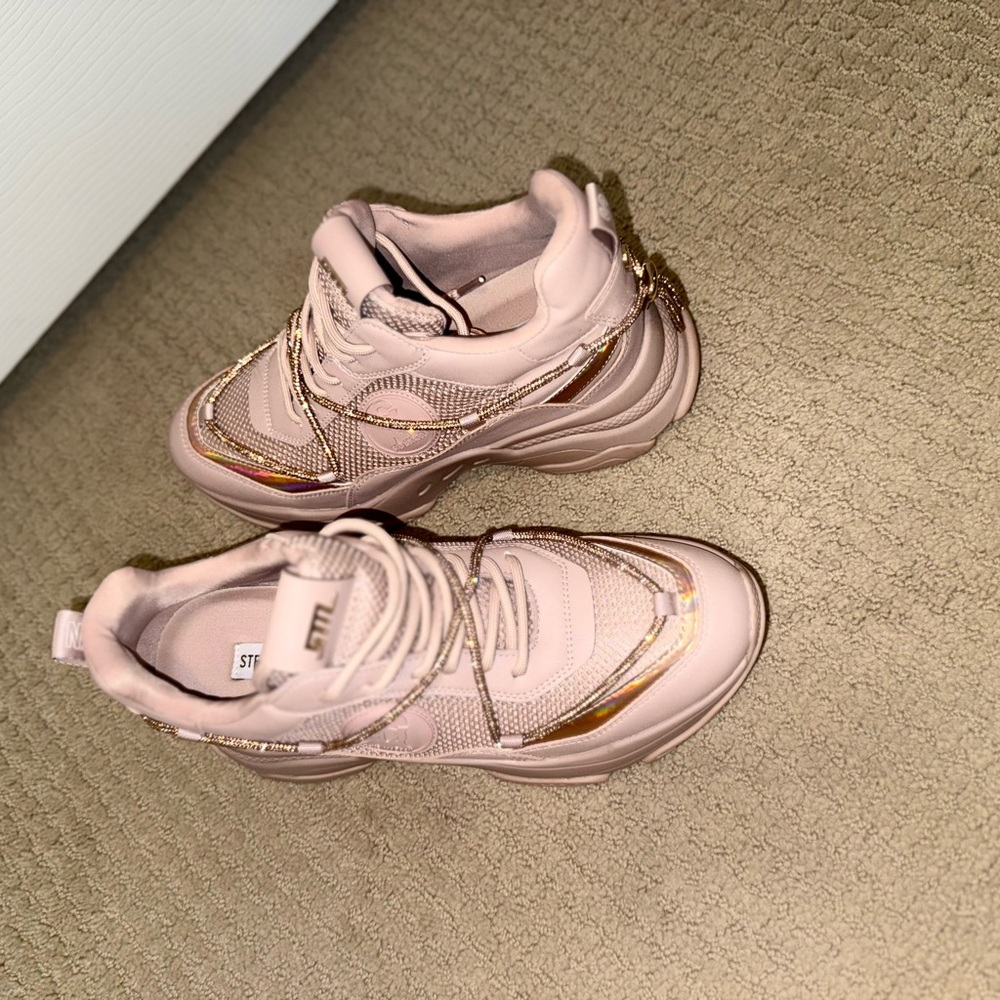 Steve Madden Blush and Metallic Sneakers